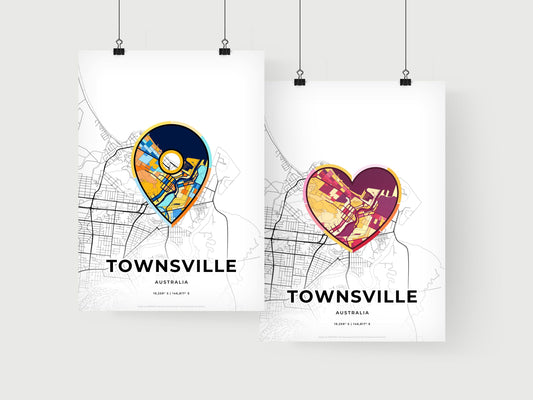 Townsville Australia art print for couples