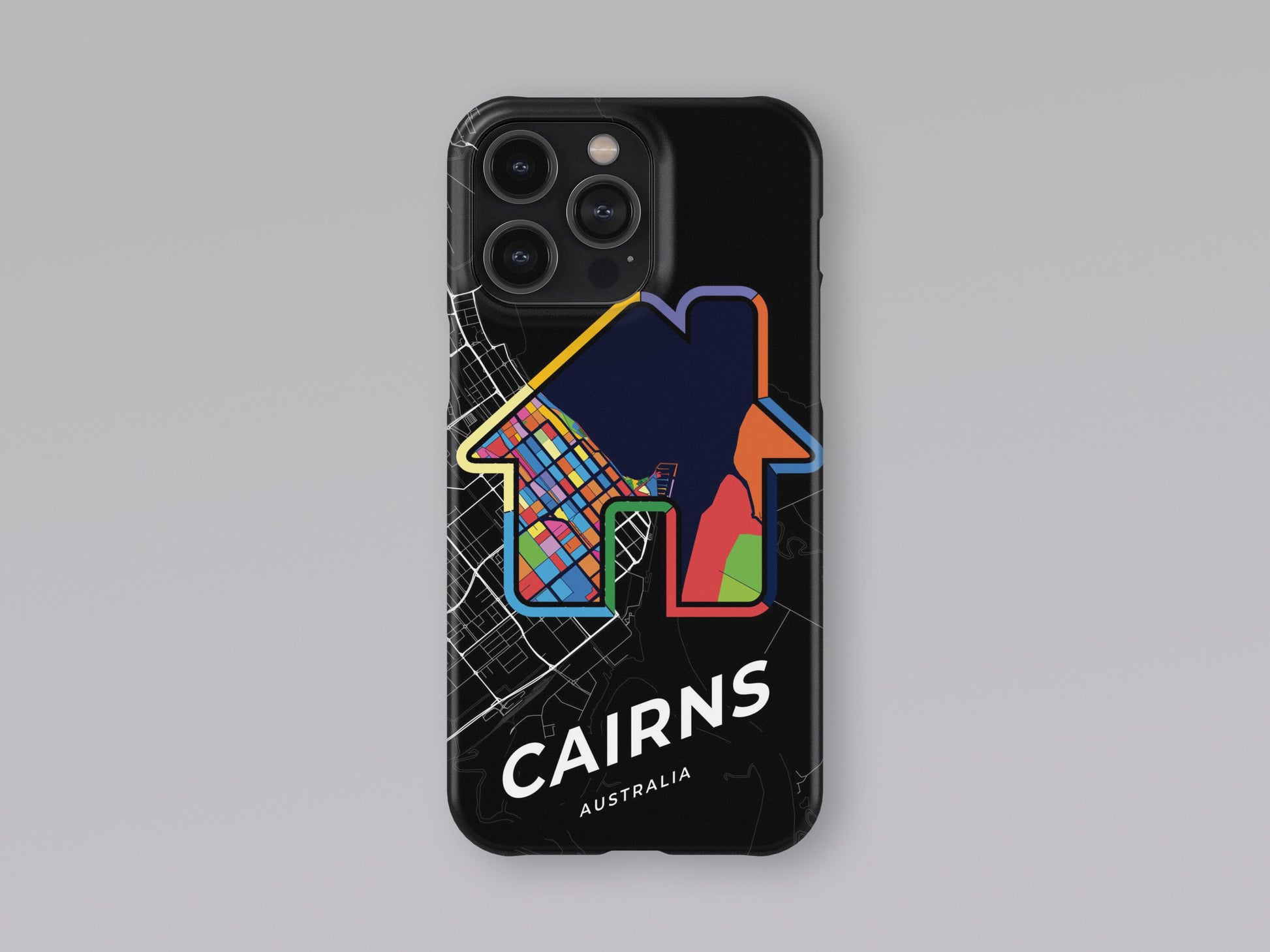 Cairns Australia slim phone case with colorful icon. Birthday, wedding or housewarming gift. Couple match cases. 3