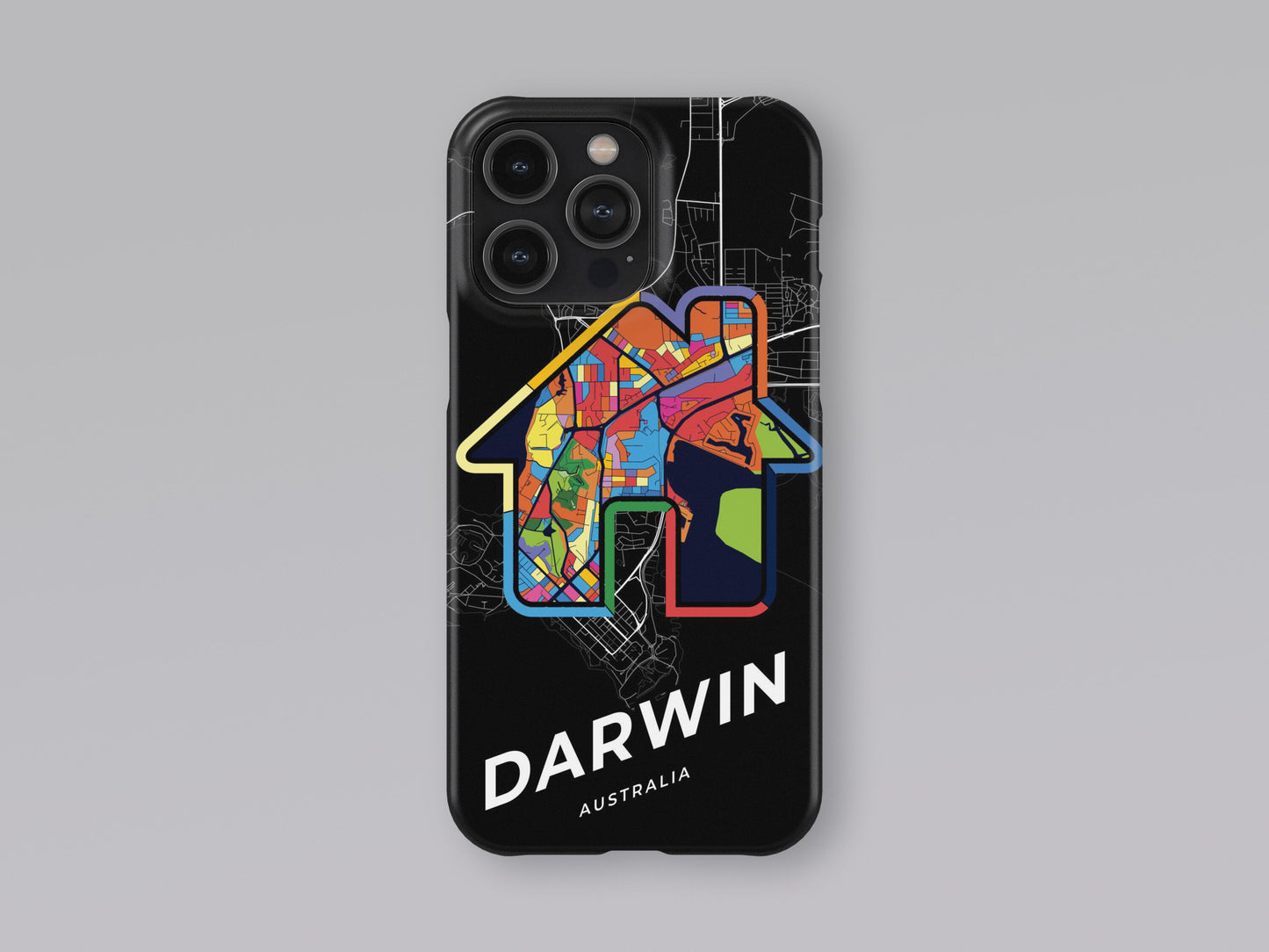 Darwin Australia slim phone case with colorful icon. Birthday, wedding or housewarming gift. Couple match cases. 3