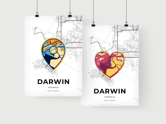 Darwin Australia art print for couples