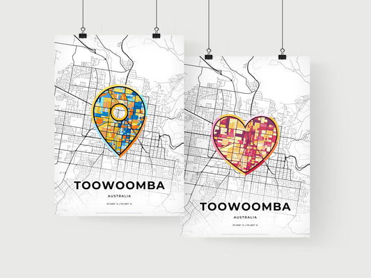 Toowoomba Australia art print for couples