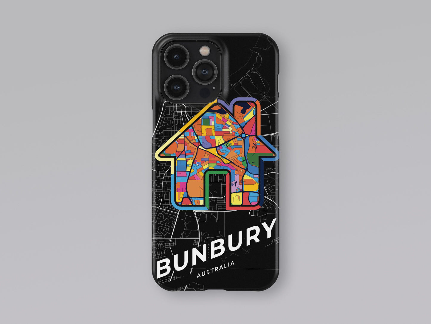 Bunbury Australia slim phone case with colorful icon. Birthday, wedding or housewarming gift. Couple match cases. 3