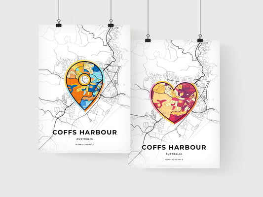 Coffs Harbour Australia art print for couples