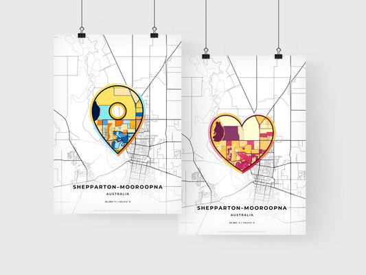 Shepparton–Mooroopna Australia art print for couples