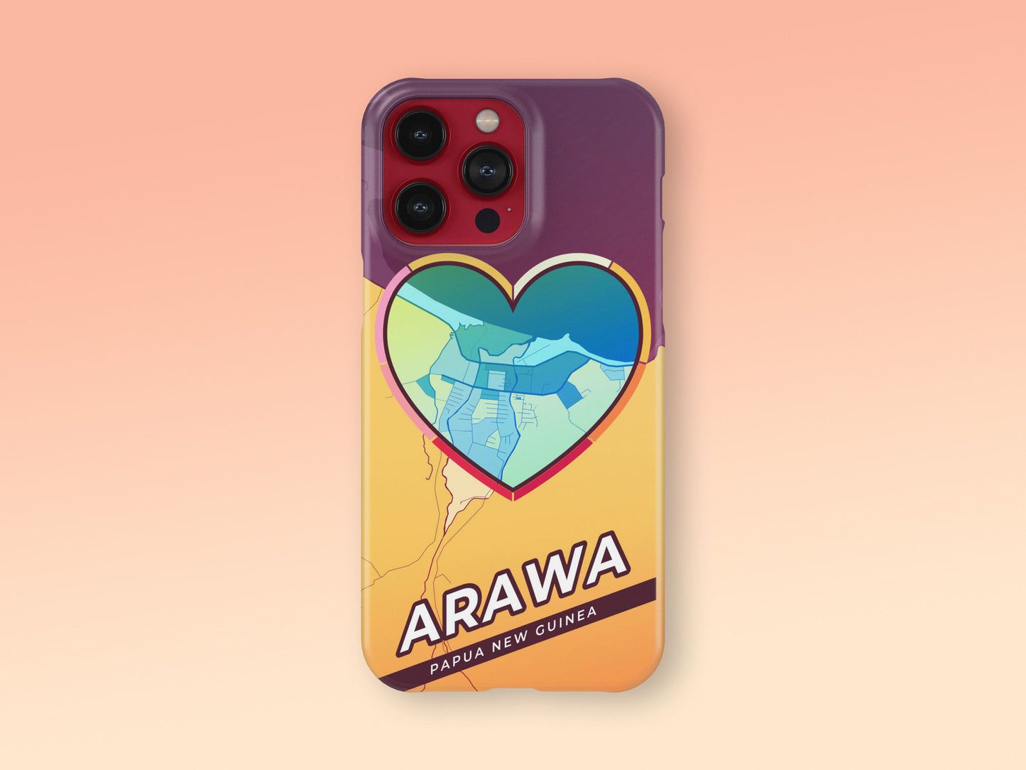 Arawa Papua New Guinea slim phone case with colorful icon. Birthday, wedding or housewarming gift. Couple match cases. 2