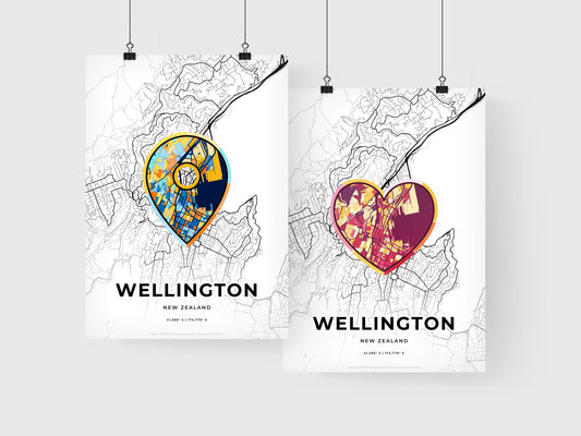 Wellington New Zealand art print for couples