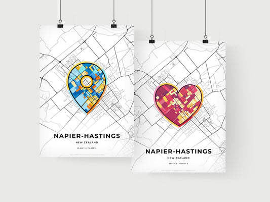 Napier-Hastings New Zealand art print for couples