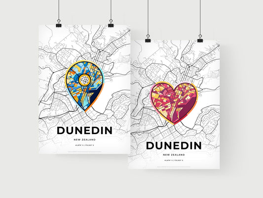 Dunedin New Zealand art print for couples