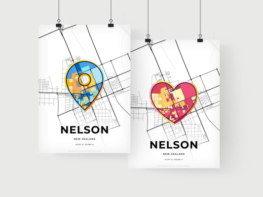 Nelson New Zealand art print for couples