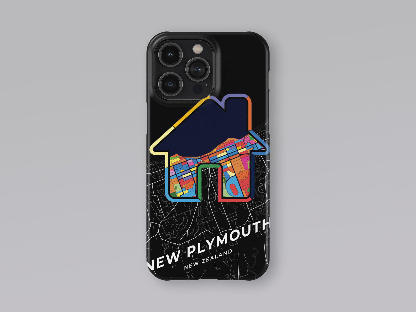 New Plymouth New Zealand slim phone case with colorful icon 3