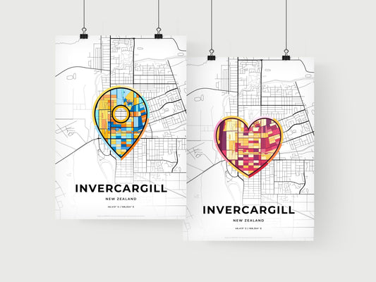 Invercargill New Zealand art print for couples