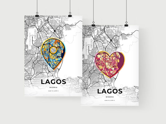 Lagos Nigeria art print for couples