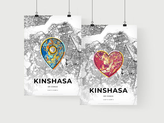 Kinshasa Dr Congo art print for couples