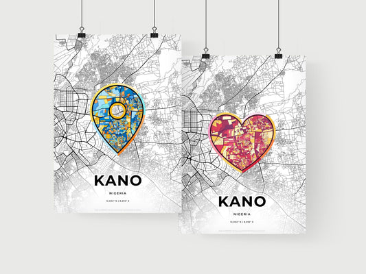 Kano Nigeria art print for couples