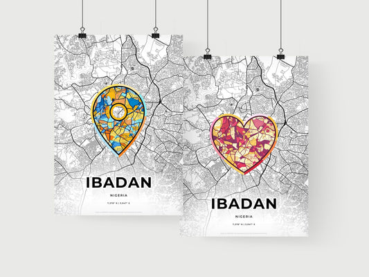 Ibadan Nigeria art print for couples