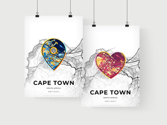 Cape Town South Africa art print for couples