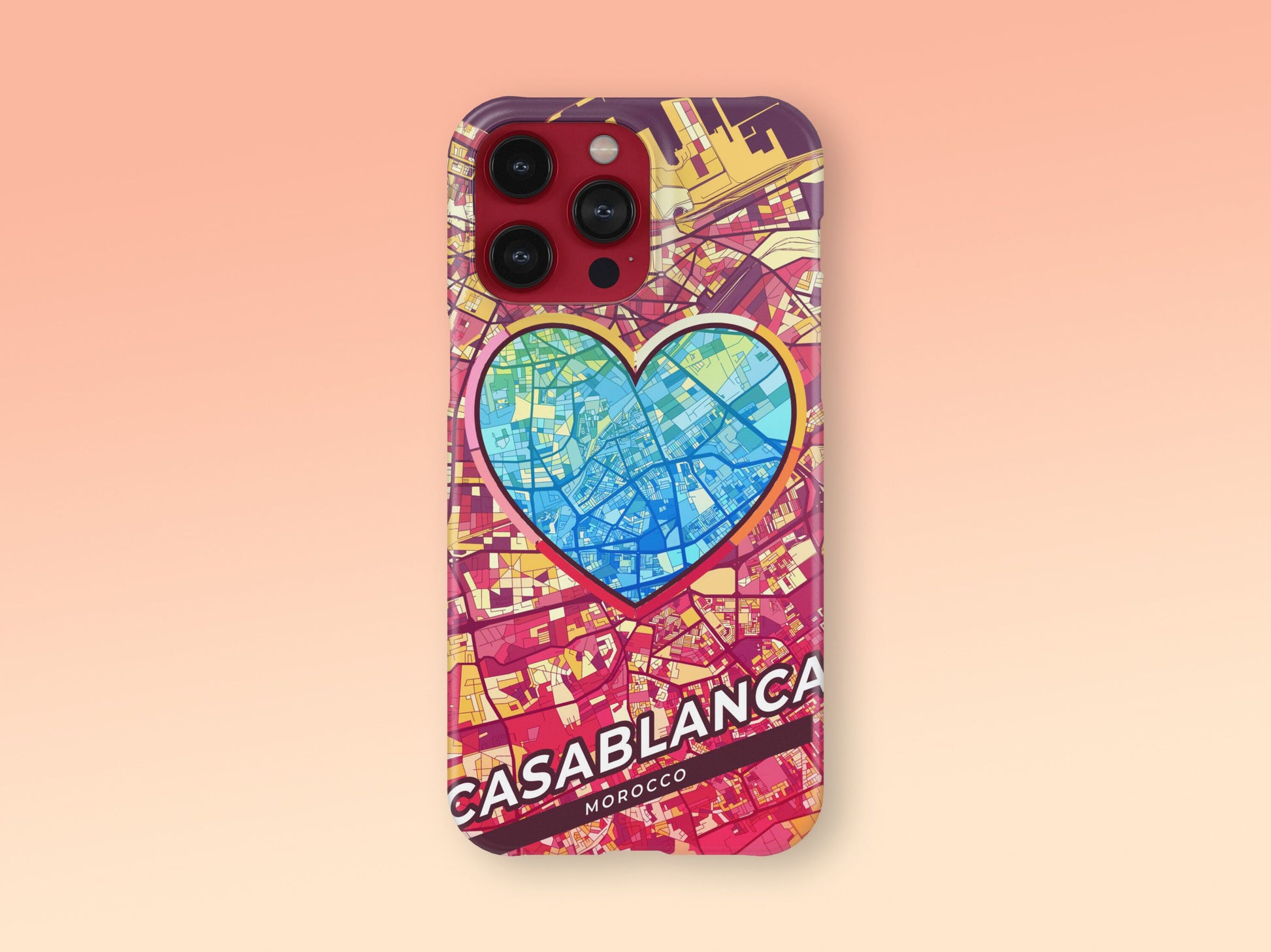 Casablanca Morocco slim phone case with colorful icon. Birthday, wedding or housewarming gift. Couple match cases. 2