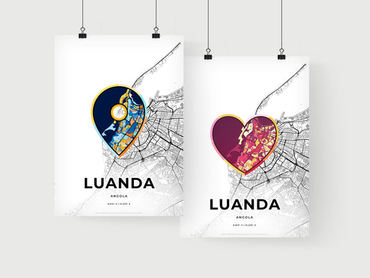 Luanda Angola art print for couples