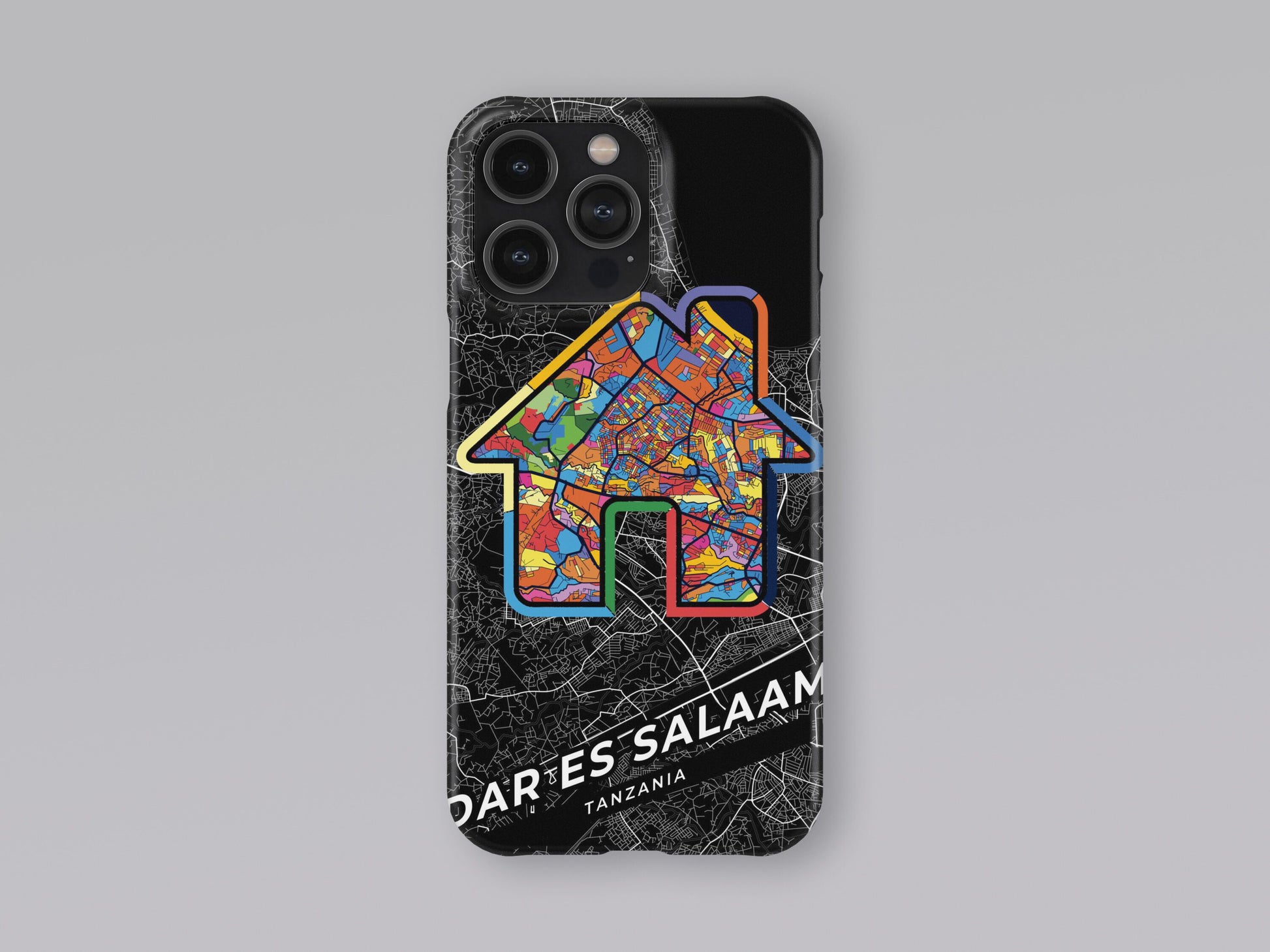 Dar Es Salaam Tanzania slim phone case with colorful icon. Birthday, wedding or housewarming gift. Couple match cases. 3