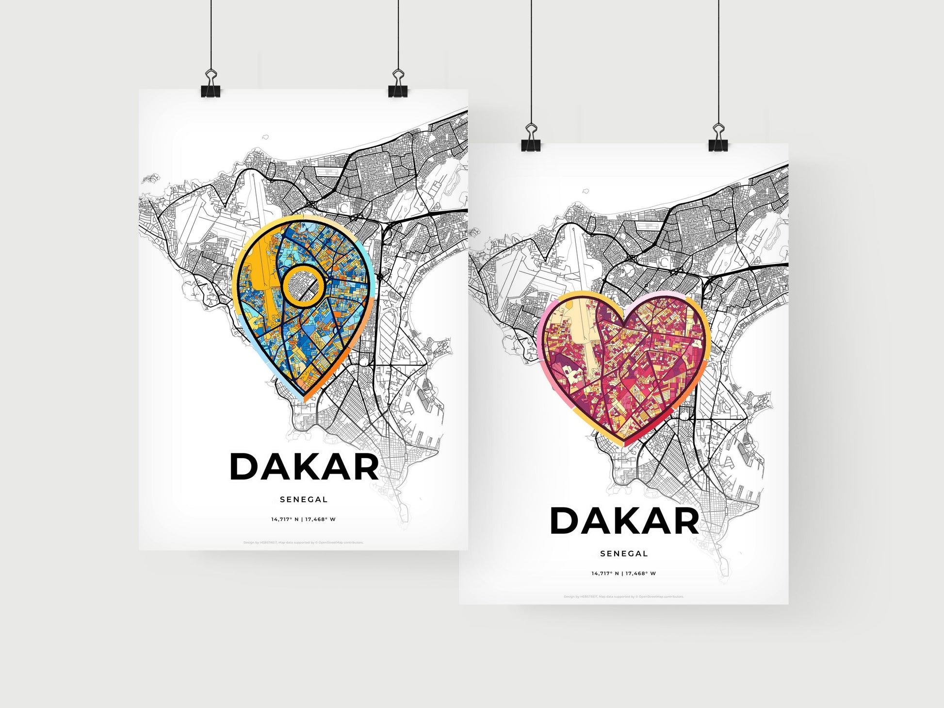 Dakar Senegal art print for couples