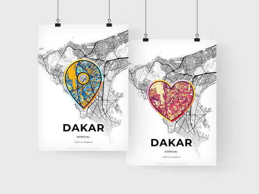 Dakar Senegal art print for couples