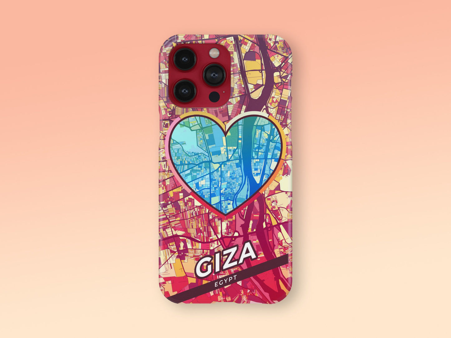 Giza Egypt slim phone case with colorful icon. Birthday, wedding or housewarming gift. Couple match cases. 2