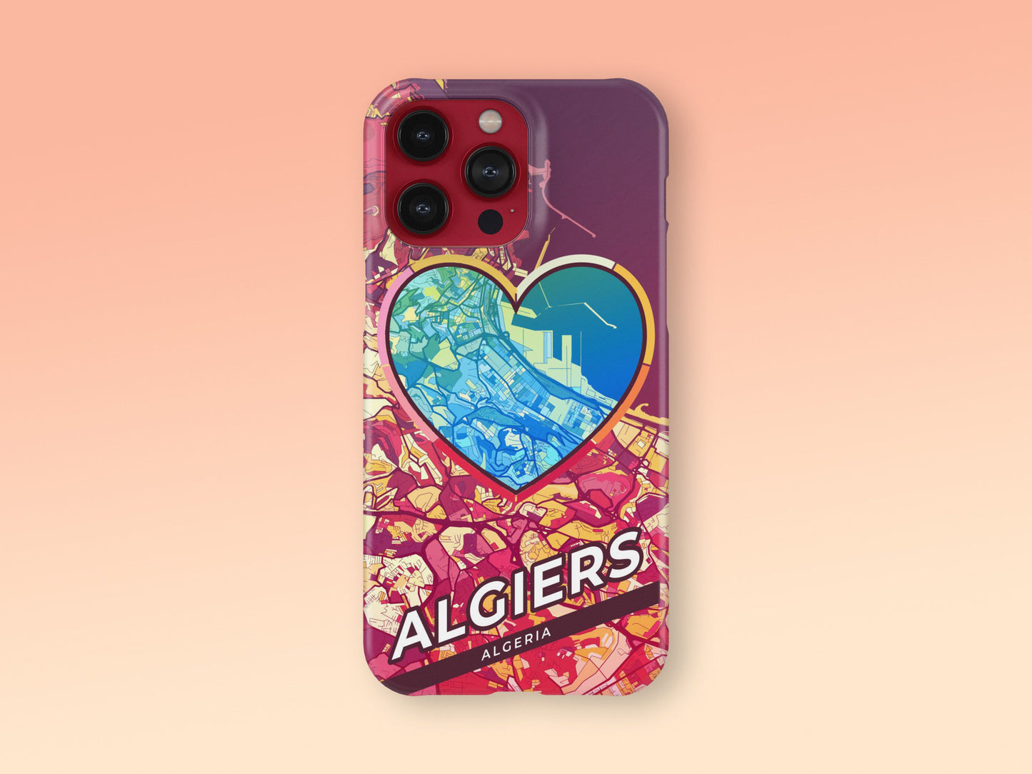 Algiers Algeria slim phone case with colorful icon. Birthday, wedding or housewarming gift. Couple match cases. 2