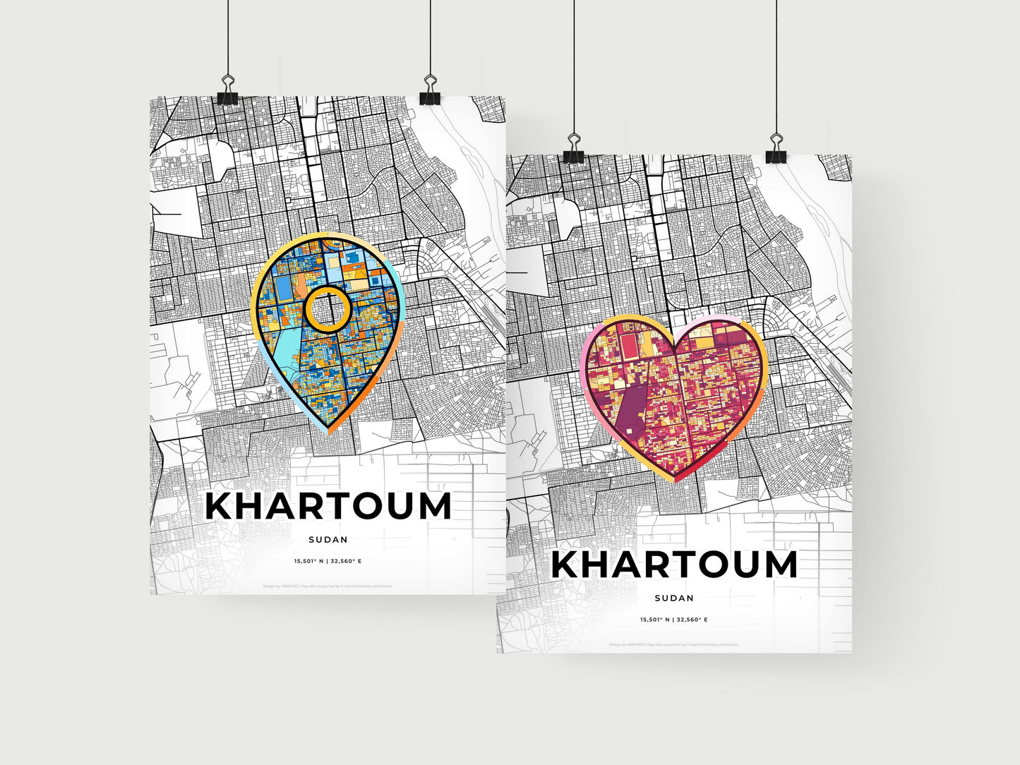 Khartoum Sudan art print for couples
