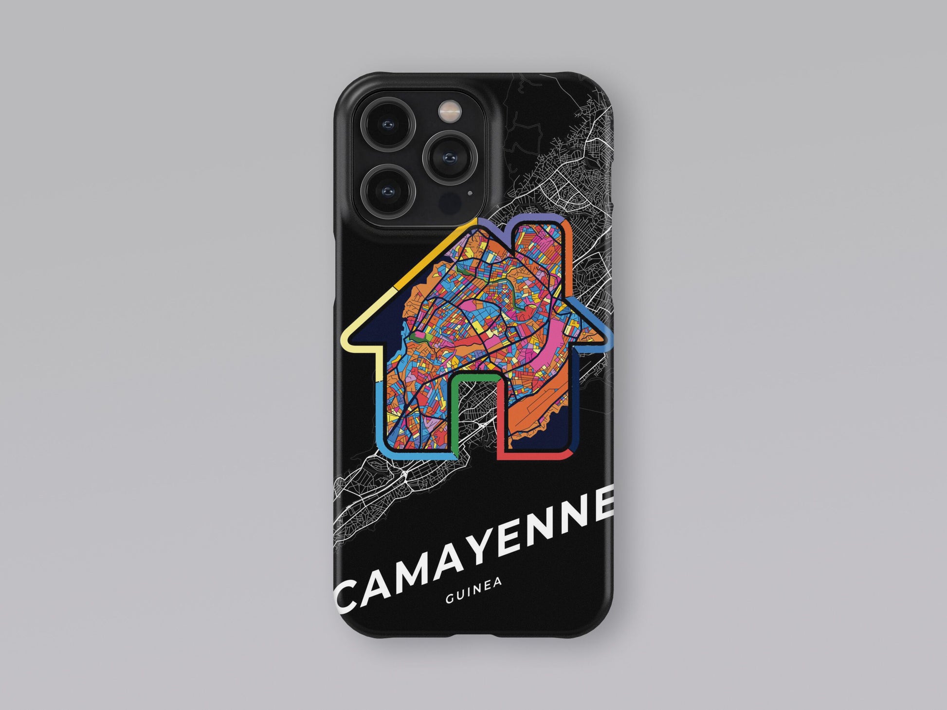 Camayenne Guinea slim phone case with colorful icon. Birthday, wedding or housewarming gift. Couple match cases. 3