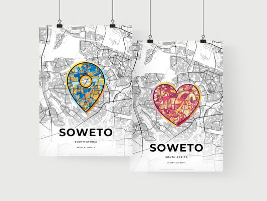Soweto South Africa art print for couples