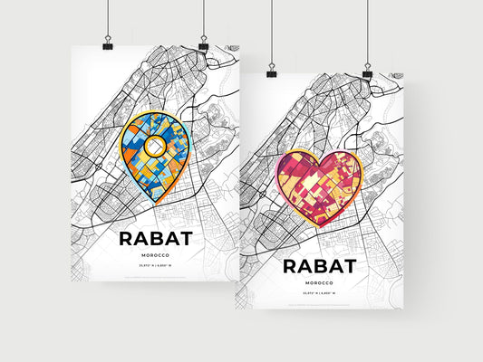 Rabat Morocco art print for couples