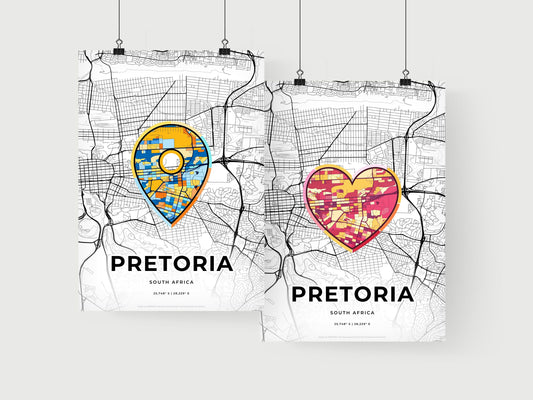 Pretoria South Africa art print for couples