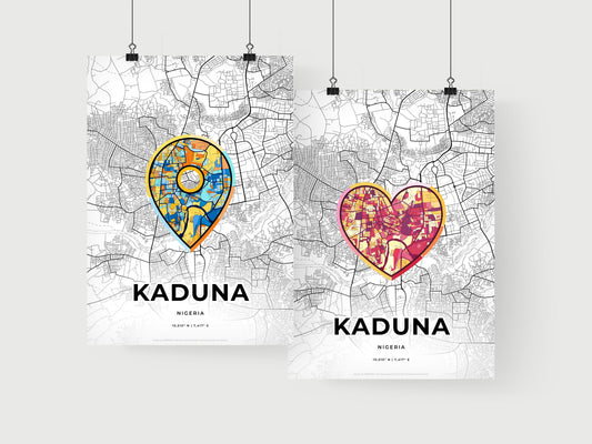 Kaduna Nigeria art print for couples