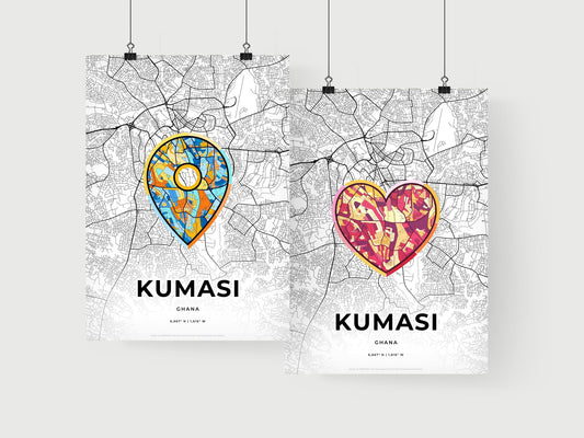 Kumasi Ghana art print for couples