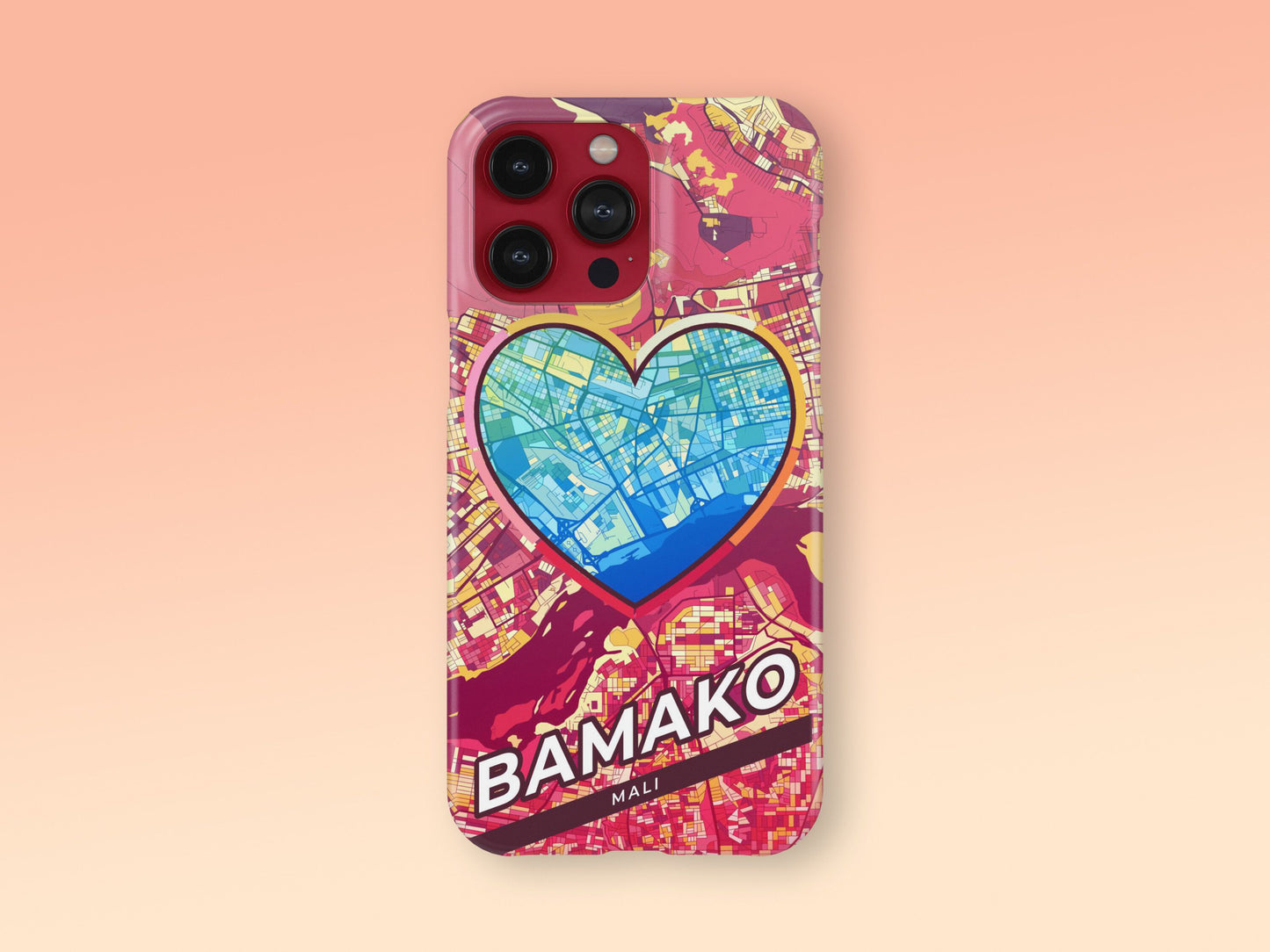 Bamako Mali slim phone case with colorful icon. Birthday, wedding or housewarming gift. Couple match cases. 2