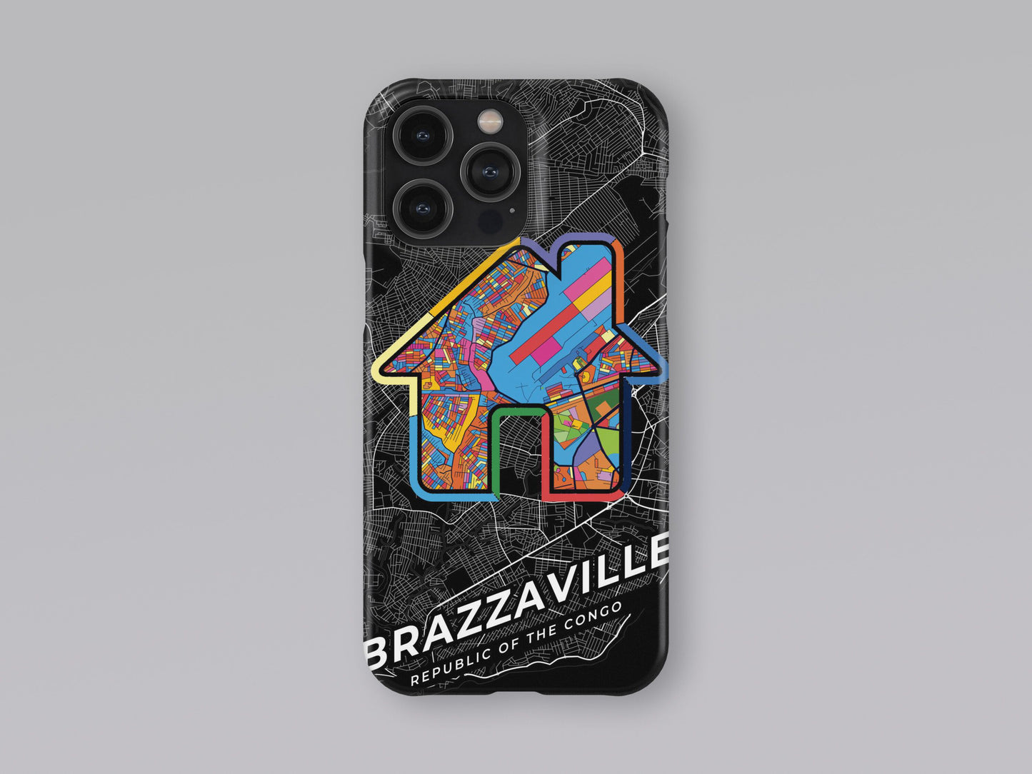 Brazzaville Republic Of The Congo slim phone case with colorful icon. Birthday, wedding or housewarming gift. Couple match cases. 3