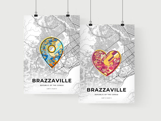 Brazzaville Republic Of The Congo art print for couples