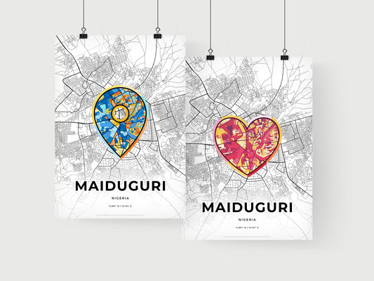 Maiduguri Nigeria art print for couples