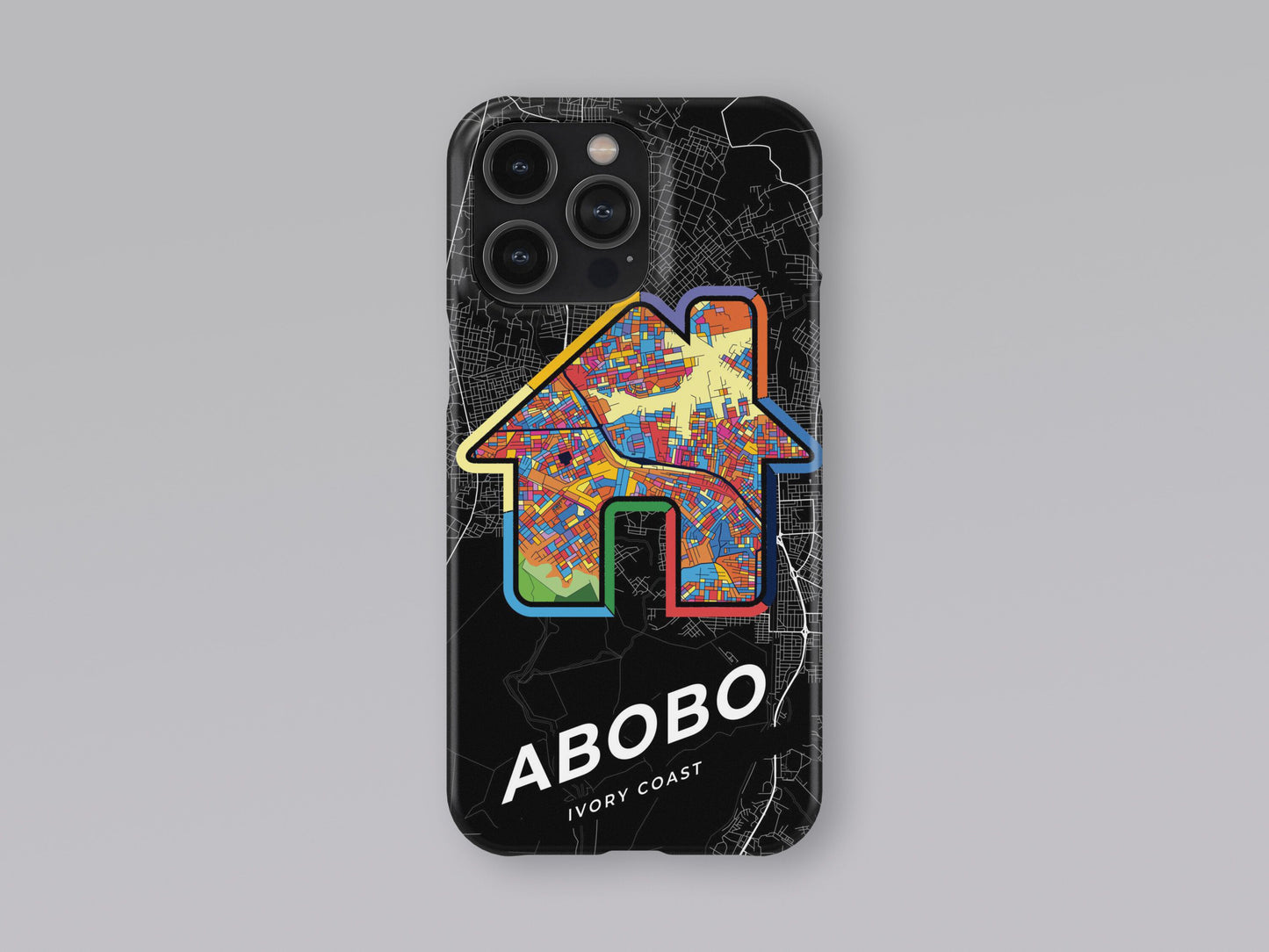 Abobo Ivory Coast slim phone case with colorful icon. Birthday, wedding or housewarming gift. Couple match cases. 3