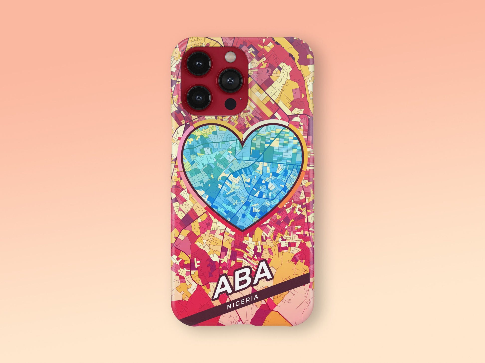 Aba Nigeria slim phone case with colorful icon. Birthday, wedding or housewarming gift. Couple match cases. 2