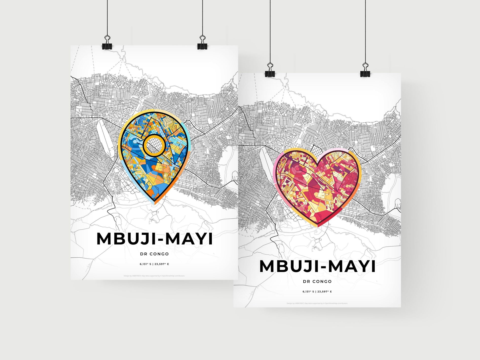 Mbuji-Mayi Dr Congo art print for couples