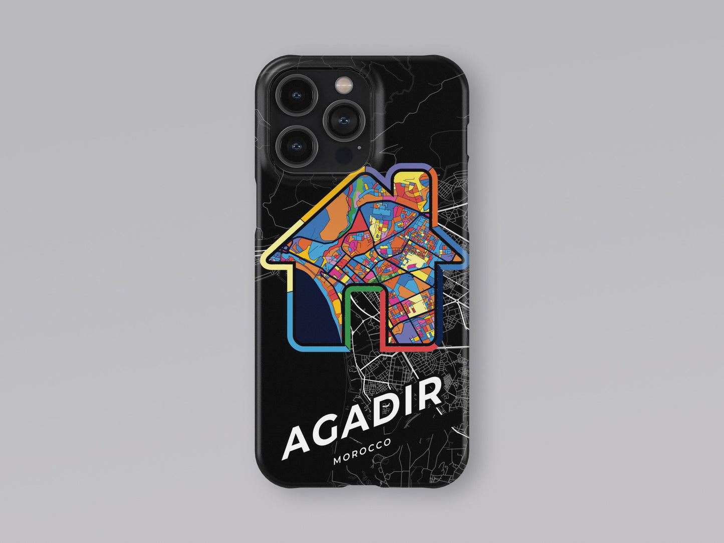 Agadir Morocco slim phone case with colorful icon. Birthday, wedding or housewarming gift. Couple match cases. 3