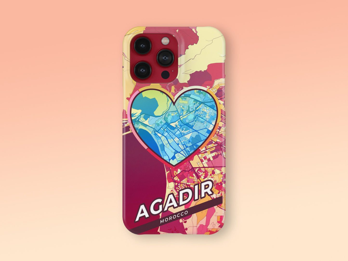 Agadir Morocco slim phone case with colorful icon. Birthday, wedding or housewarming gift. Couple match cases. 2