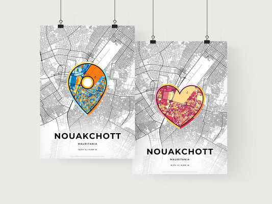 Nouakchott Mauritania art print for couples