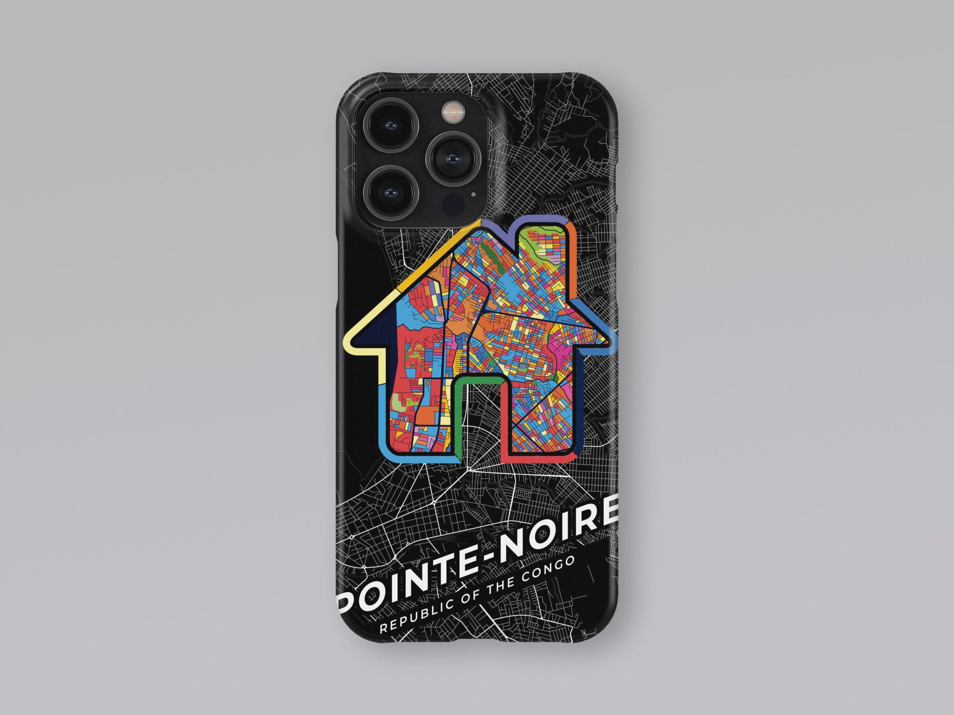 Pointe-Noire Republic Of The Congo slim phone case with colorful icon 3