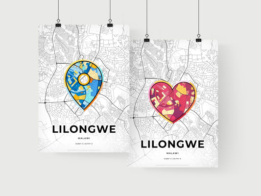 Lilongwe Malawi art print for couples