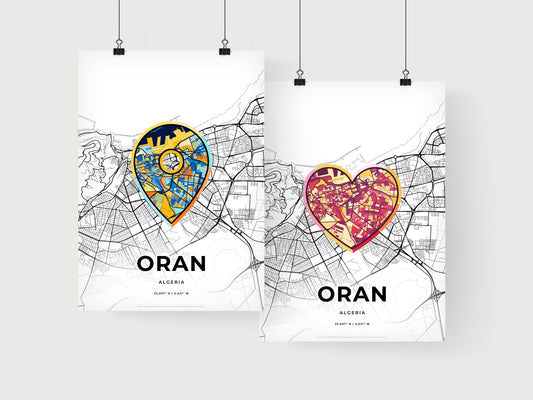 Oran Algeria art print for couples