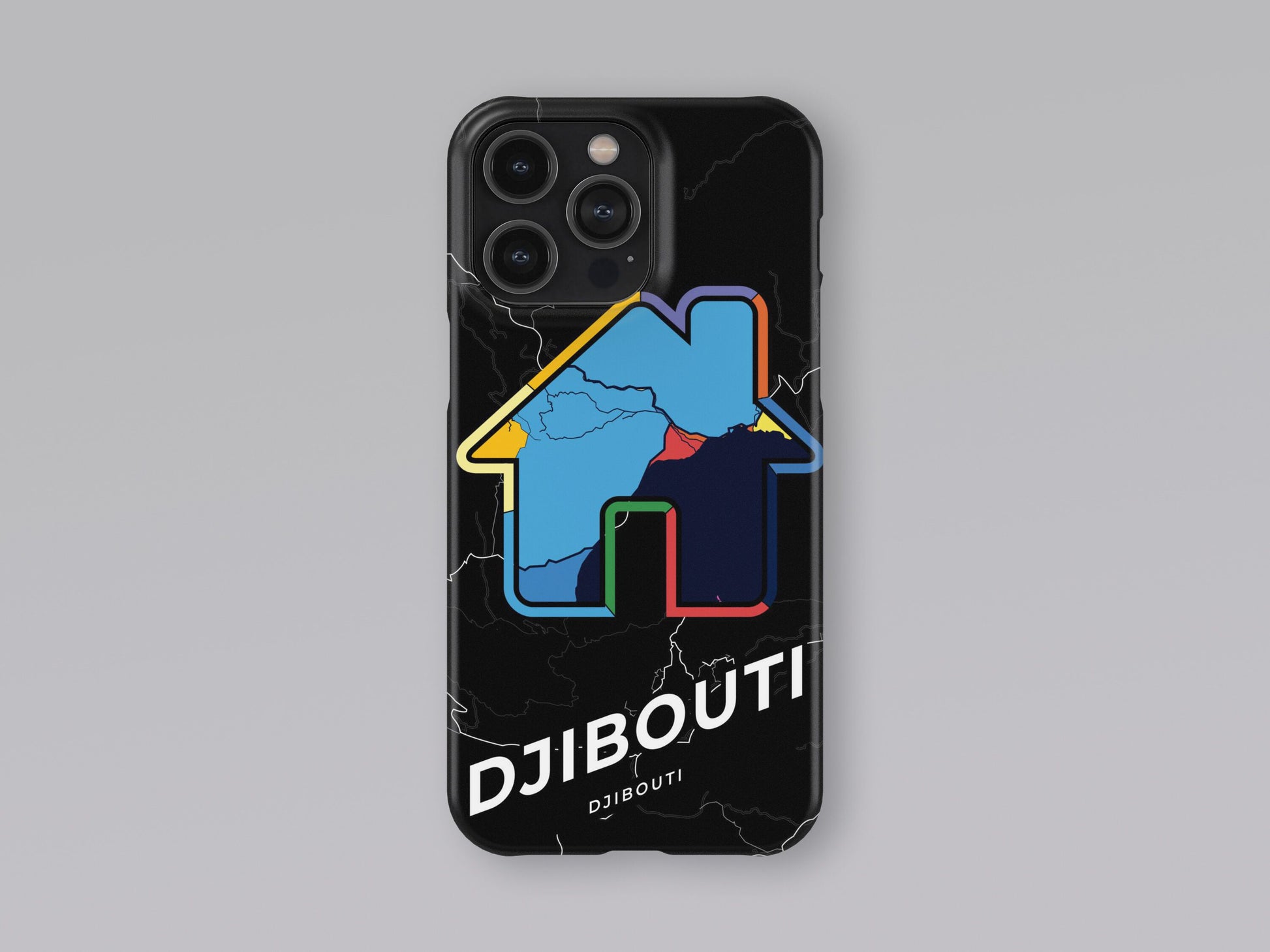 Djibouti Djibouti slim phone case with colorful icon. Birthday, wedding or housewarming gift. Couple match cases. 3