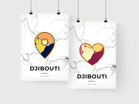 Djibouti Djibouti art print for couples