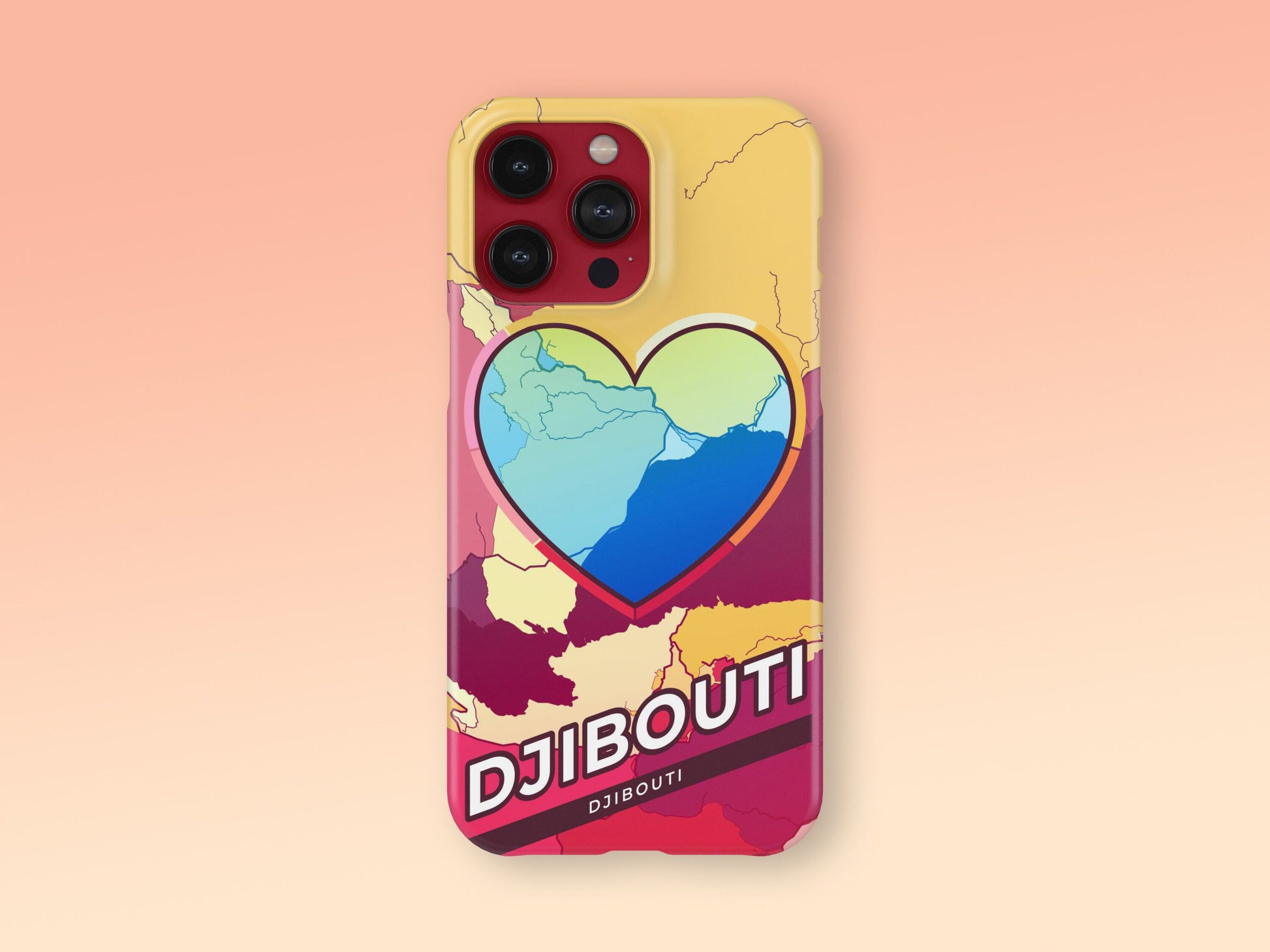 Djibouti Djibouti slim phone case with colorful icon. Birthday, wedding or housewarming gift. Couple match cases. 2